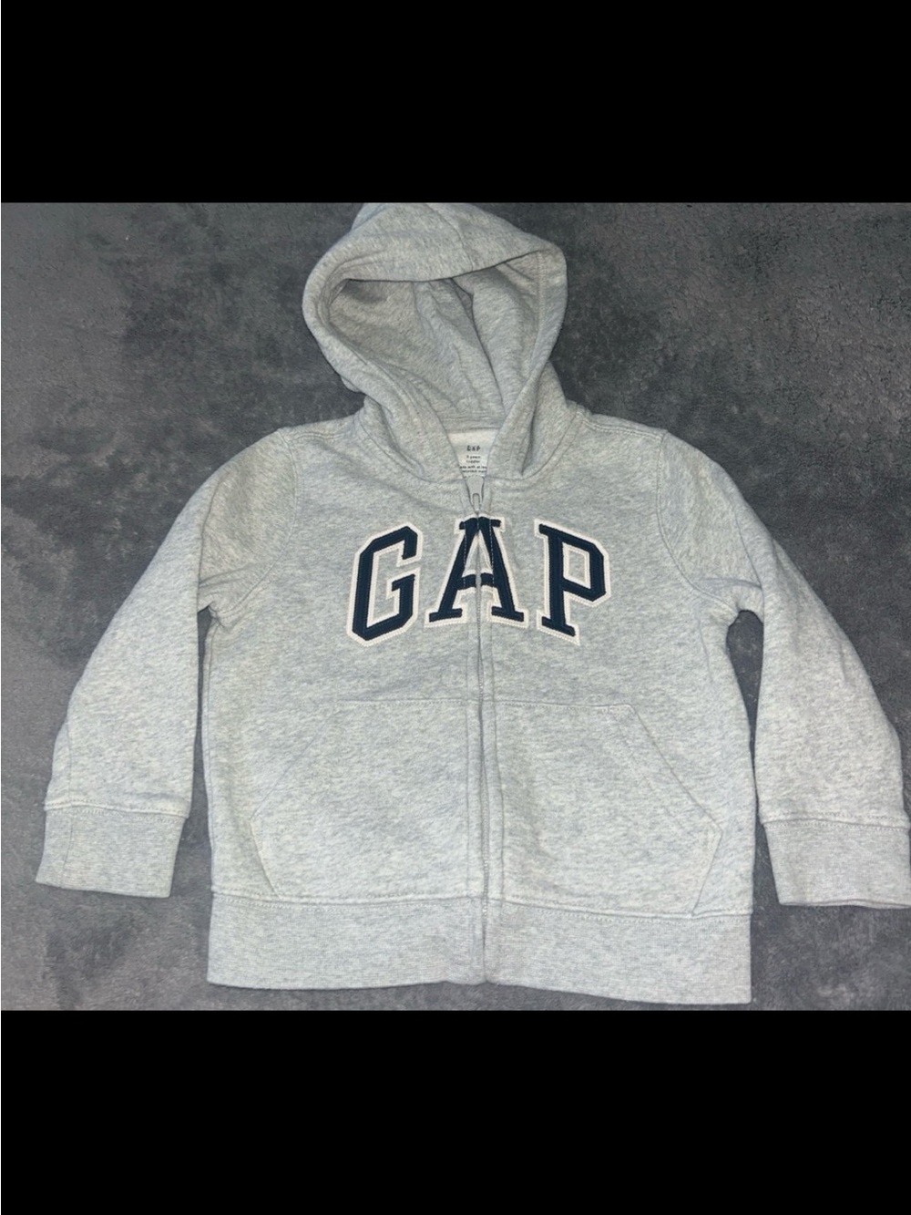 GAP Kids' Light Gray Zip-Up Hooded Sweatshirt